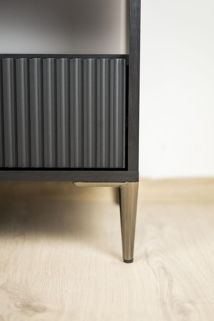Furniture Leg, Black Chrome, Height 17 Cm