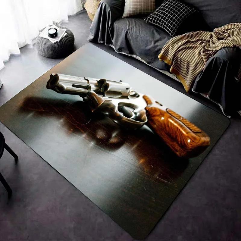 Cartoon Pistol Carpet for Living Room Children 's Bedroom  Decor Floor Mat Non-slip Kid Play Crawl Soft Rug Bathroom Door Mats