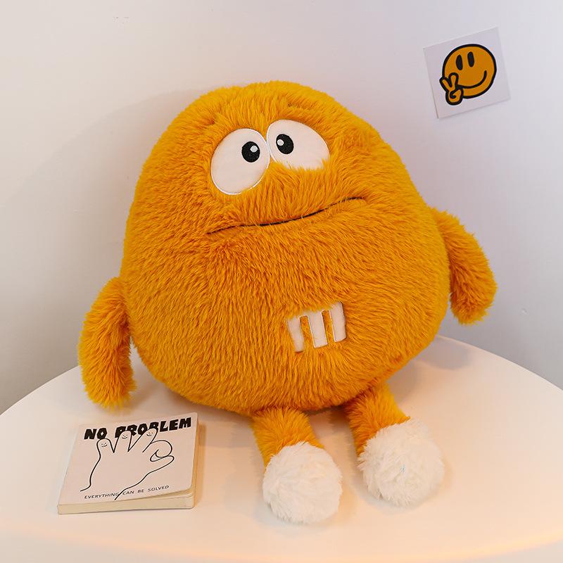 Chocolate Bean Doll Plush Toy Girls Sleeping Pillow Doll Rag Doll Gift for Best Friends and Children