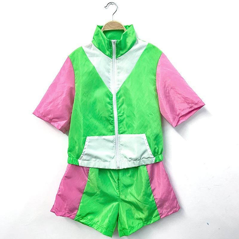 Men and Women Retro Disco Couple Sports Suit Hippie Prom Hip Hop Stage Performance Suit