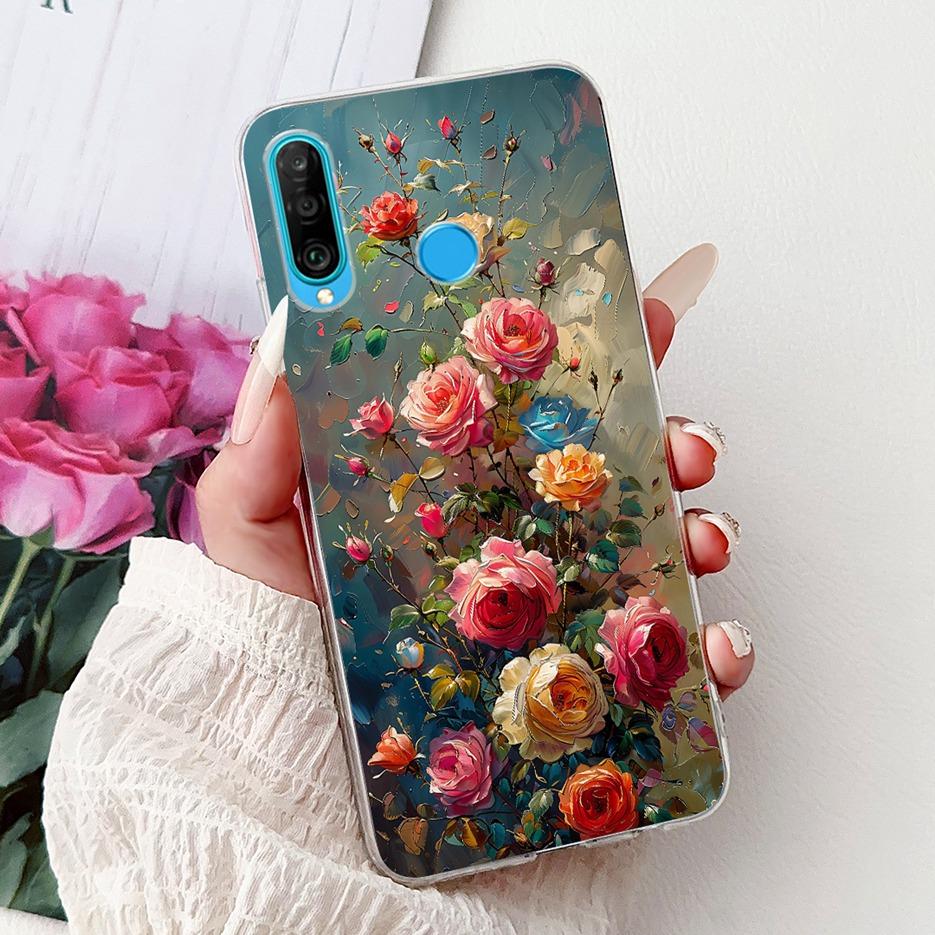 For Huawei P30 Lite Case Cool Dragon Pattern Cover Clear Silicone Soft Slim Phone Case For Huawei P30 Pro P 30 Lite P30Lite Bags