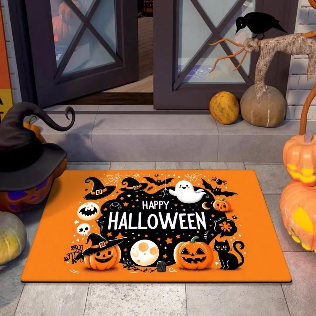 Halloween Cartoon Funny Carpet Home Decor, Soft and Absorbent, Floor Mat At The Entrance, Anti-Slip for The Bathroom