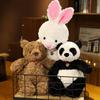 Adorable Rabbit And Panda Plush Toys For Kids' Birthday Gifts