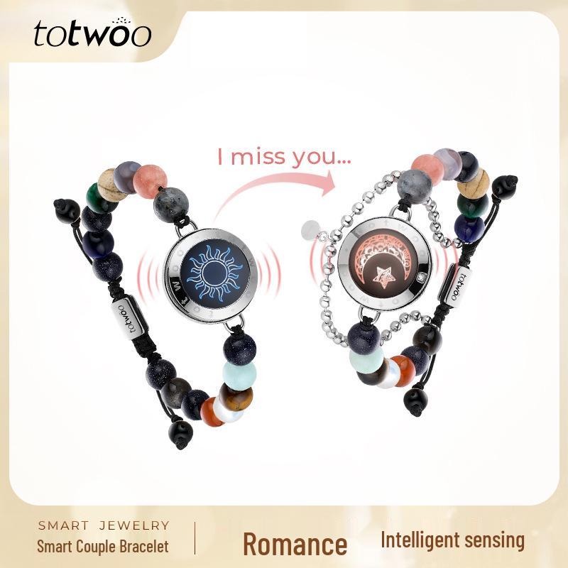 

Умные браслеты totwoo «Солнце и Луна» для пар - Связь на расстоянии и подарок на День святого Валентина Beaded Sun and Moon Lovers (Pair)