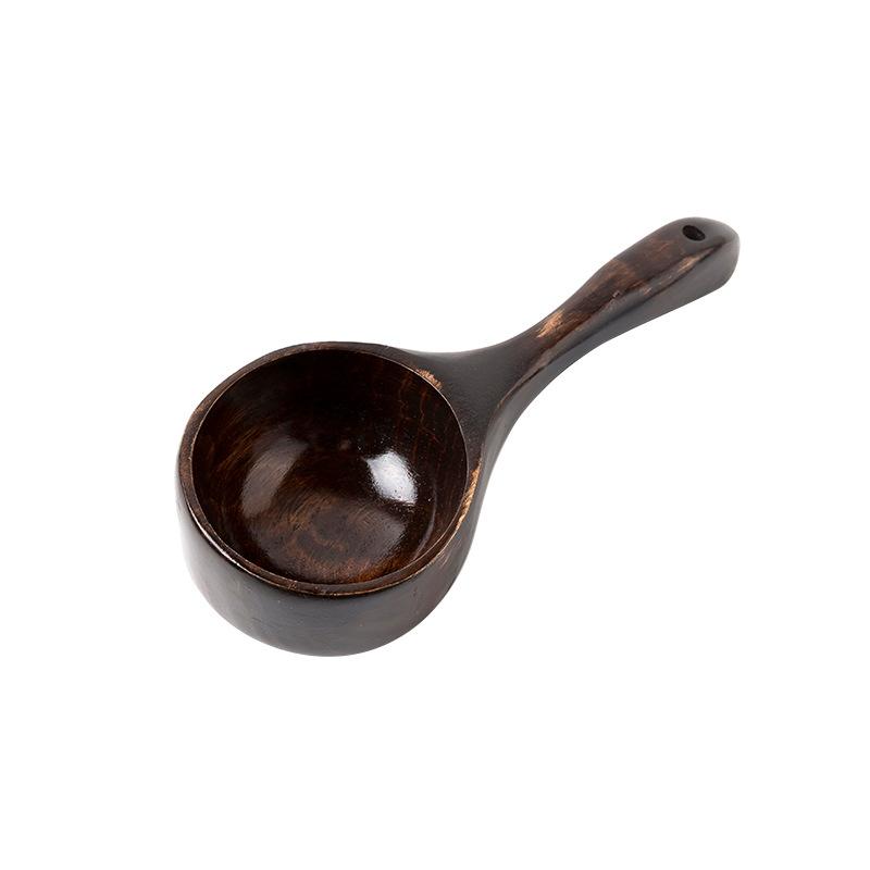 1 cuchara de madera, cuchara grande de madera natural para sopa, cucharón, cuchara para agua, cuchara para arroz, vajilla hecha a mano, utensilios de cocina