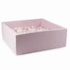 Dry Pool 110x110x40 Velvet Soft Light Pink with 600 Balls: White, Light Pink, Opalescent
