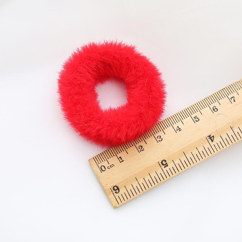 5Pcs Children's Plush Hair Bands  Children's Rubber Bands  Plush Hair Ties  Adult and Children's Hair Ties