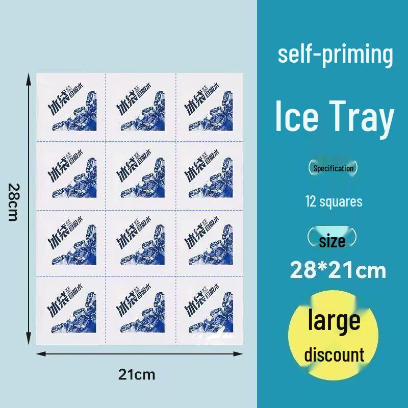 Self-Absorbing Compartment Ice Pack: No Water Needed, Express Delivery, Ideal for Fresh Food, Disposable