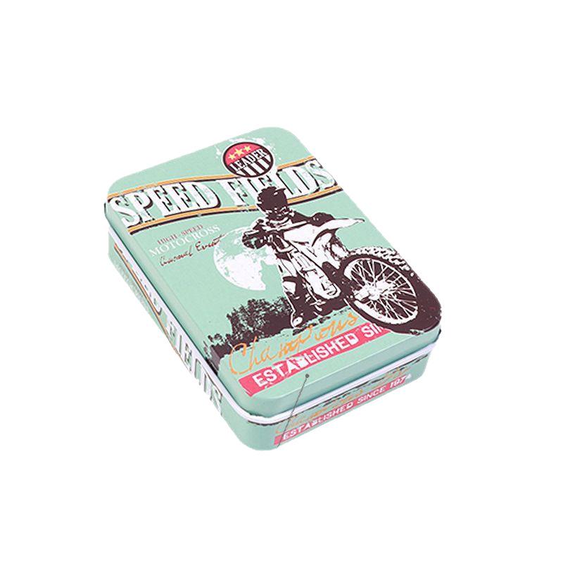 In-stock Mini Silver Rectangular Frosted Tin Box for Jewelry, Hairpins, and Poker Storage