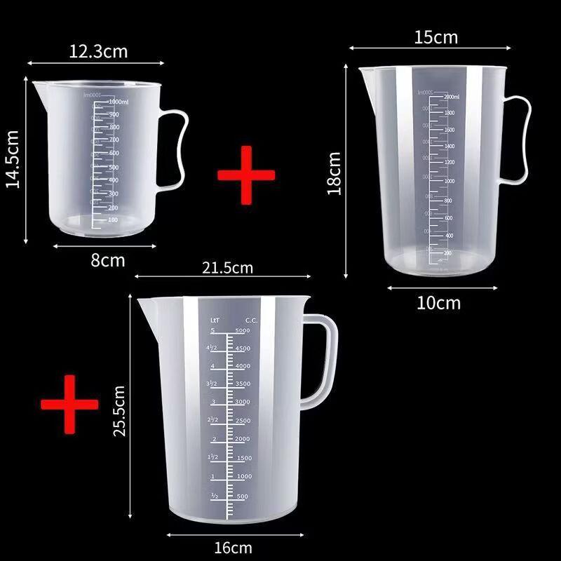 Food-Grade Thickened Plastic Measuring Cup Set