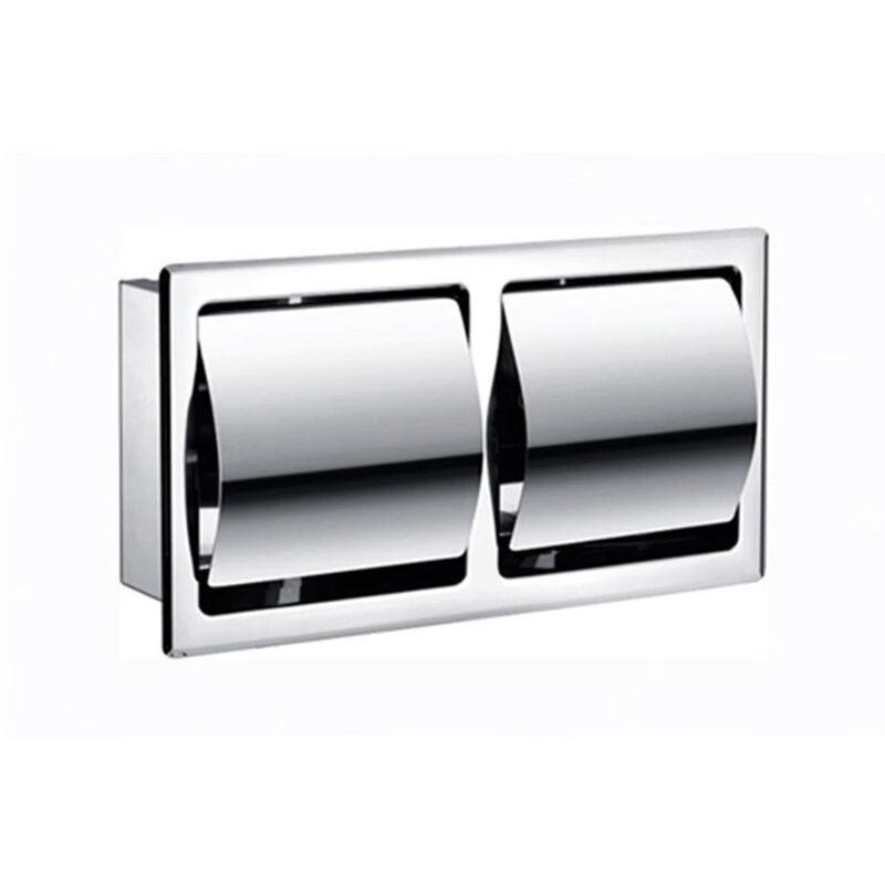 Shixun Recessed Stainless Steel Double Toilet Paper Holder