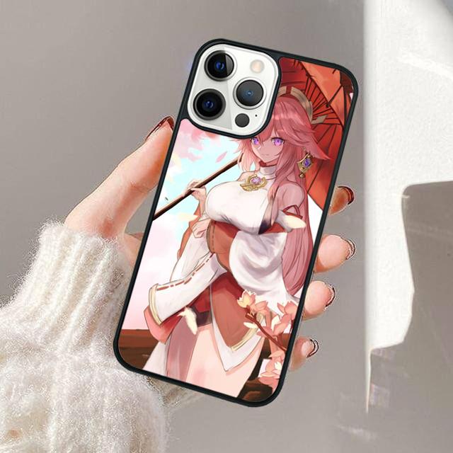 Genshin Impact Yae Miko Phone Case For iPhone 17 Air 13 12 14 15 16  Cover For Apple Pro Max Plus Coque