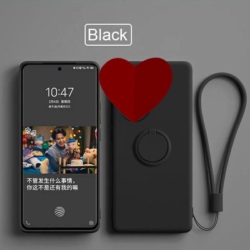 Case For Xiaomi Poco X6  X7 Pro Case Liquid Silicone Ring Stand Shell Coque For POCO X5 Pro Cover Shockproof Bumper Back Funda