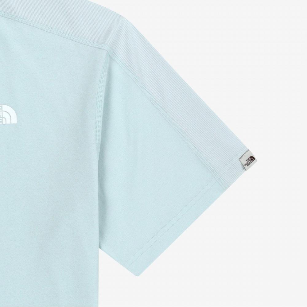 The North Face White Label Hybrid Waffle Short Sleeve Round Tee Light Blue Nt7ur15l