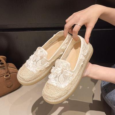 Modne Nowe Wygodne Buty Rybackie Damskie Oddychające Płaska Podeszwa Miękka Podeszwa Buty Codzienne Damskie Letnie Koronkowa Cholewka Buty Outdoor