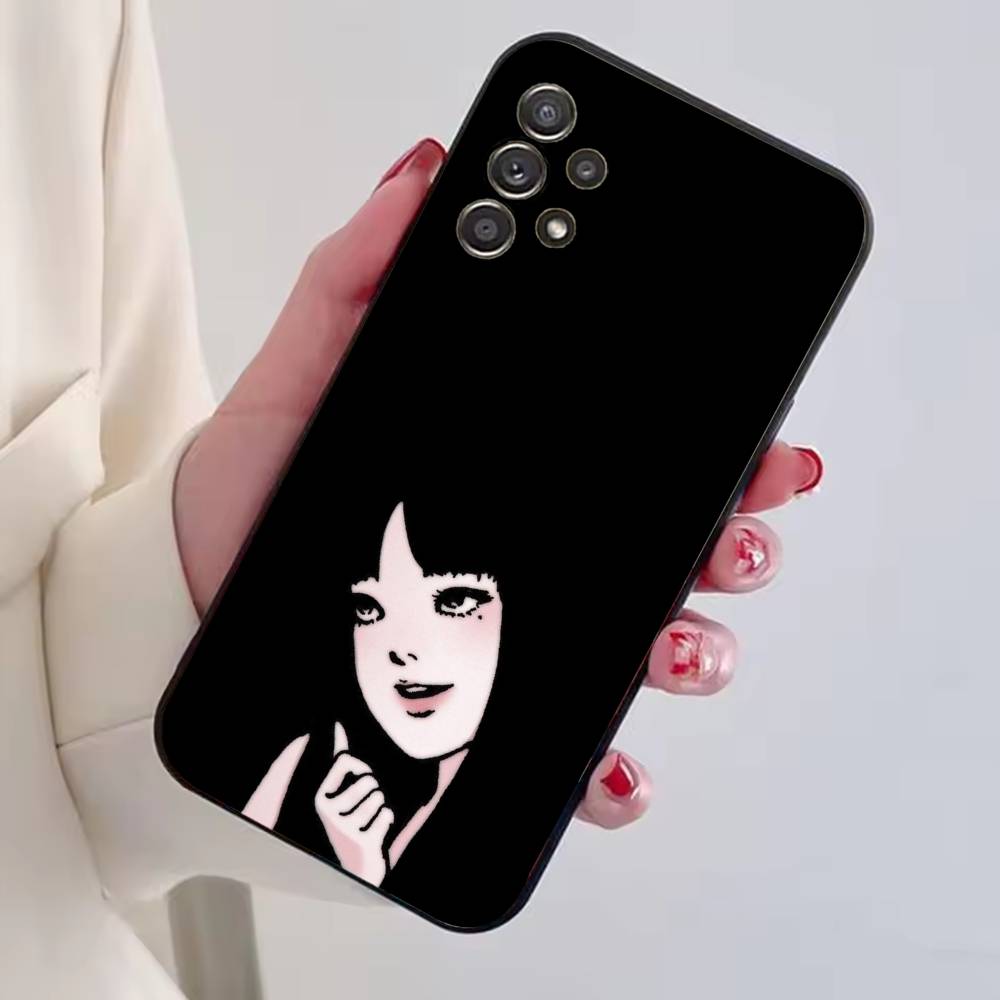 Terror Art Tomie Hard Phone Case Black Silicone Soft For Samsung S25,S24,S21,S22,S23,S30,Ultra,S20,Plus,Fe,Lite
