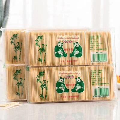 Palitos de dente de bambu de alta qualidade com ponta dupla - descartáveis para uso em hotéis e residências