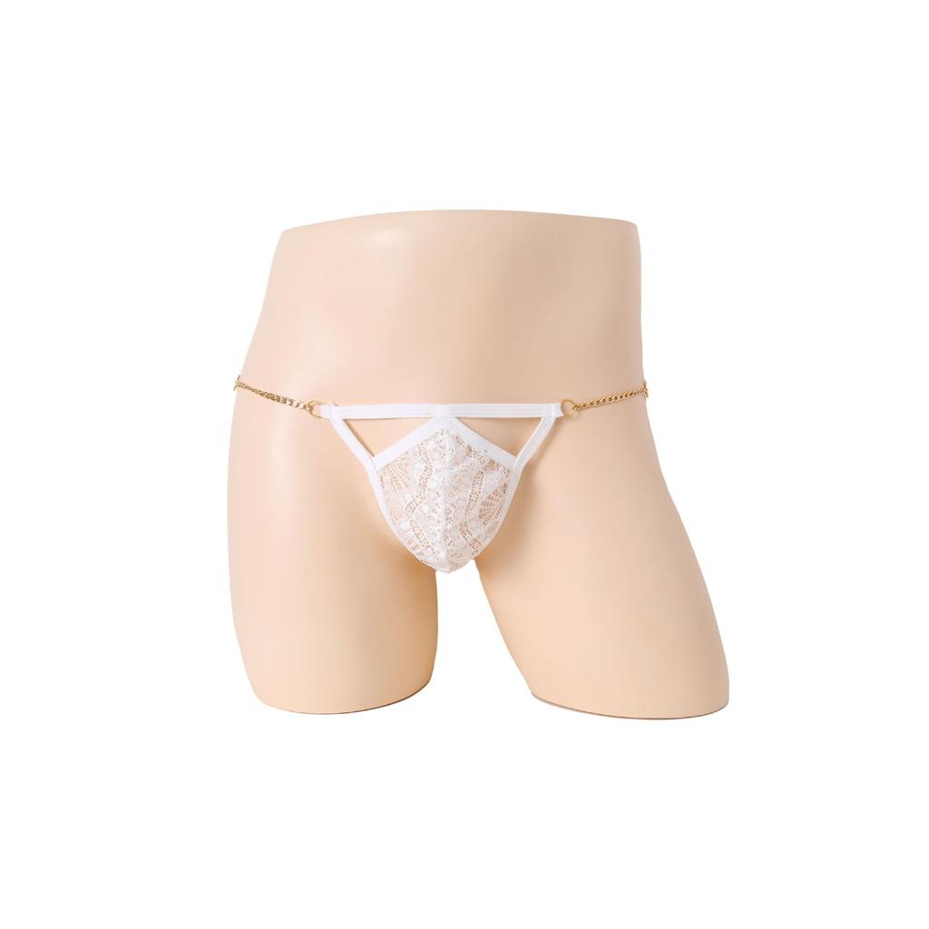 Men's Sex Thong, Sexy Lace See-through Panties, Briefs, Free-to-take Adult Panties Hollow T-shaped Pants