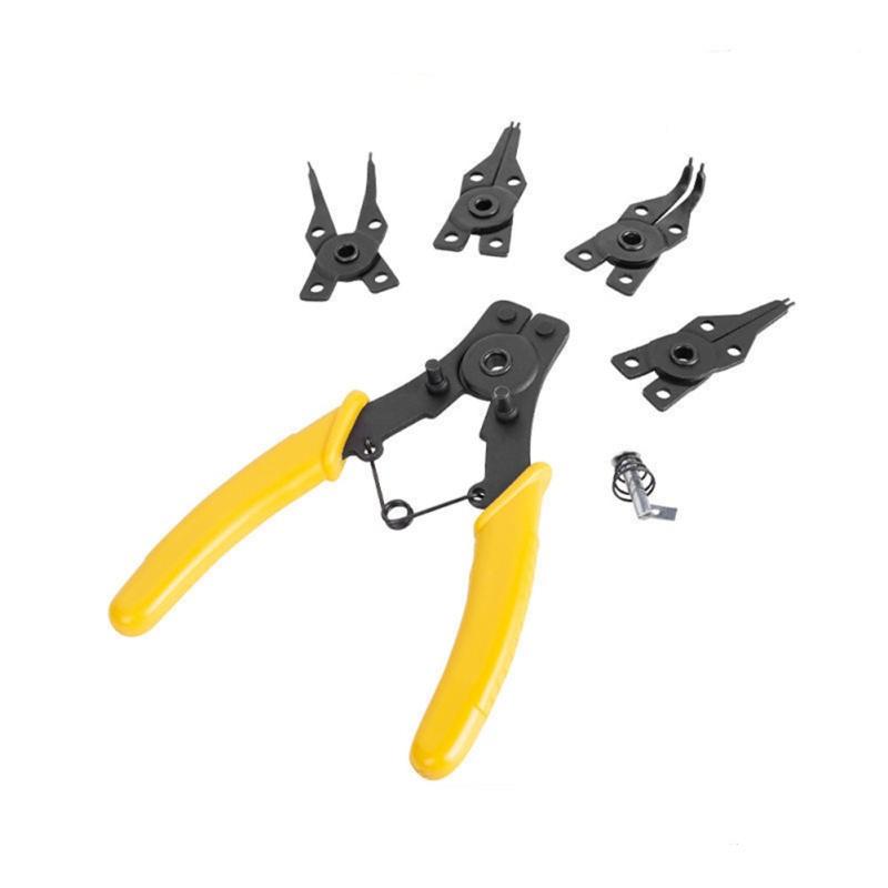 Metal Durable 4 In 1 Snap Ring Pliers Plier  Set Circlip Combination Retaining Clip