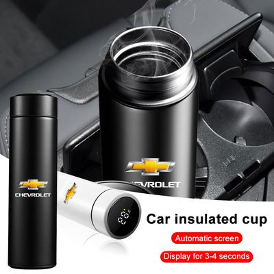 500ml Car Smart Thermos Bottle With Temperature Display Coffee Cup For Cruze Captiva Equinox Spark Tahoe Aveo Camaro Lacetti Malibu