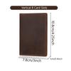 Retro Crazy Horse Leather Durable Credit Card Holder Men's Driving Document ID Card Cases Bank Card Leather Sheath Coffee Color