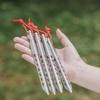Boundless Voyage Titanium Alloy Set of or with Reflective and Durable Camping Stakes for Tents and Solid Stakes for Solo and Outdoor Ti4008P V-Shaped