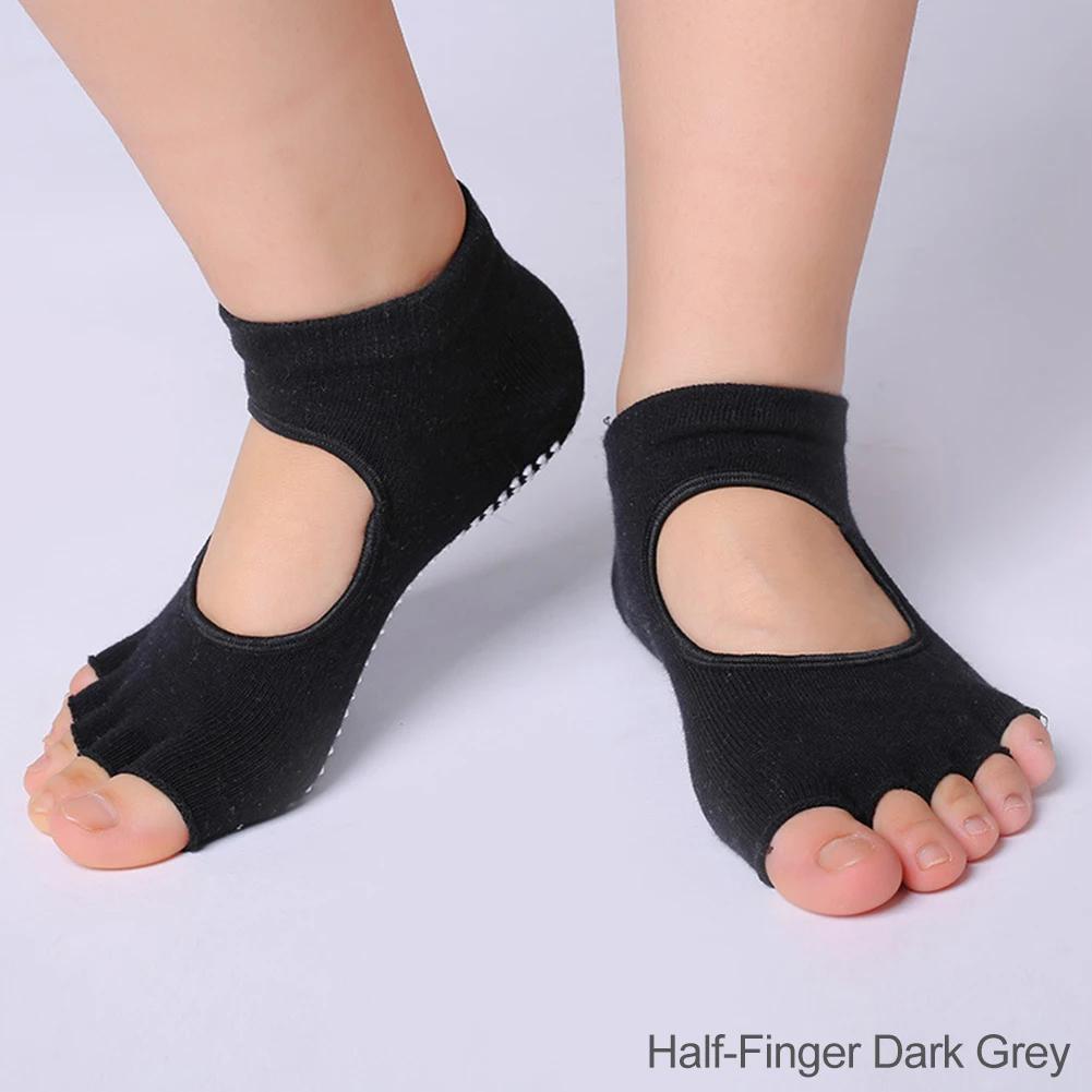 1Pair Grip Socks for Women, Non Slip Pilates Yoga Socks with Double Stripes Non Slip Socks for Workout, Ballet, Athletic Socks