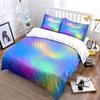 Colorful Mermaid Scale Decor Set Bedding Set with 1 Duvet Cover 2 Pillowcases Single Double King Queen, Gift