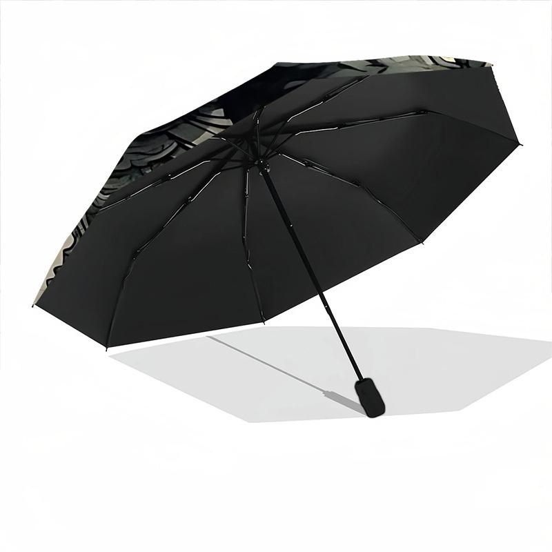 1pc Wolf Pack Fashionable Automatic Opening/Closing Folding Umbrella with 8 Bones, Windproof Portable, Daily Use63