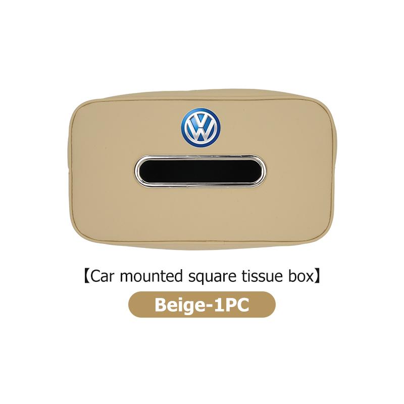WET1 Car Tissue Box Seat Back Paper Towel Bag Tissue Storage Case For Volkswagen VW Scirocco Jetta Beetle Golf 4 5 6 Passat Polo B5