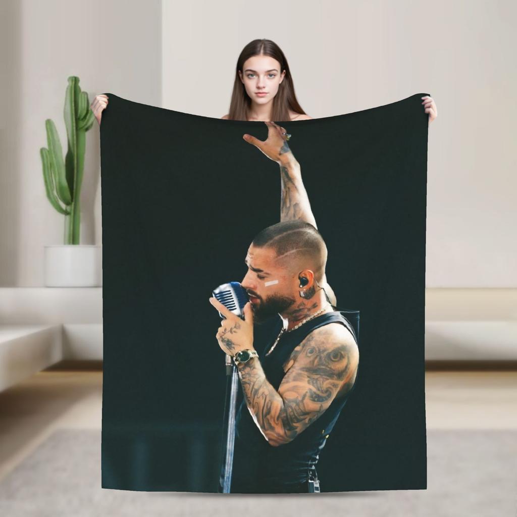 Maluma Rapper Decke Qualität Weich Überwurfdecke Winter Mädchen Jungen Sofa Bett Lustige Bettdecke