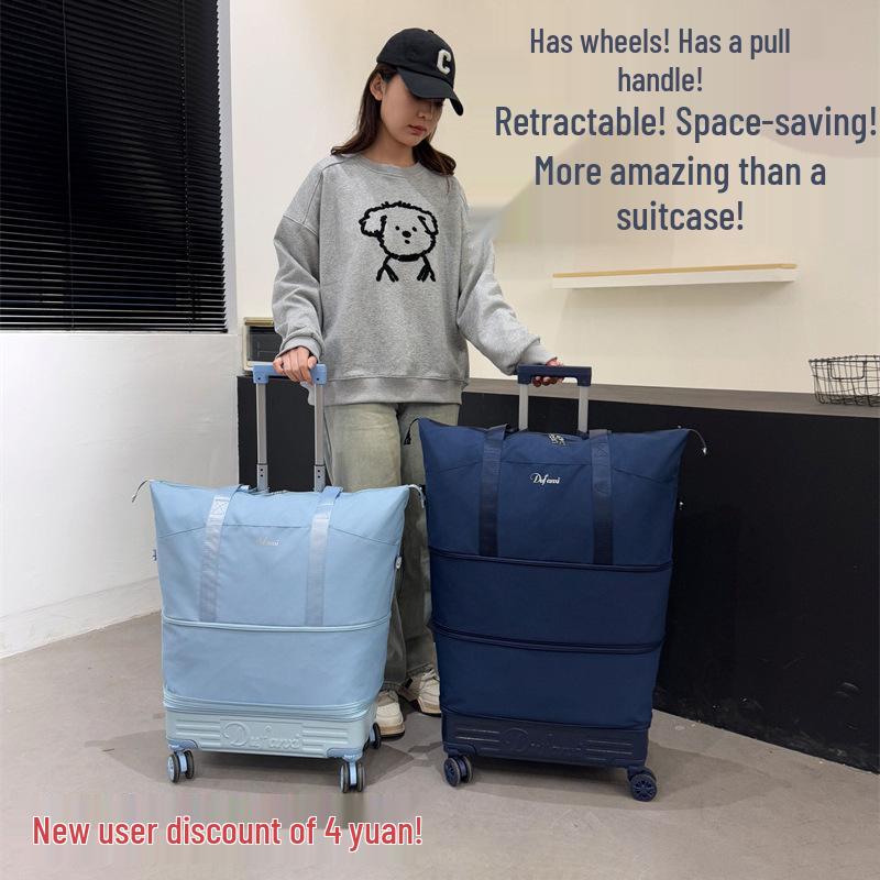 Expandable Wheeled Travel Bag for Women: Versatile Backpack & Maternity Bag розовый