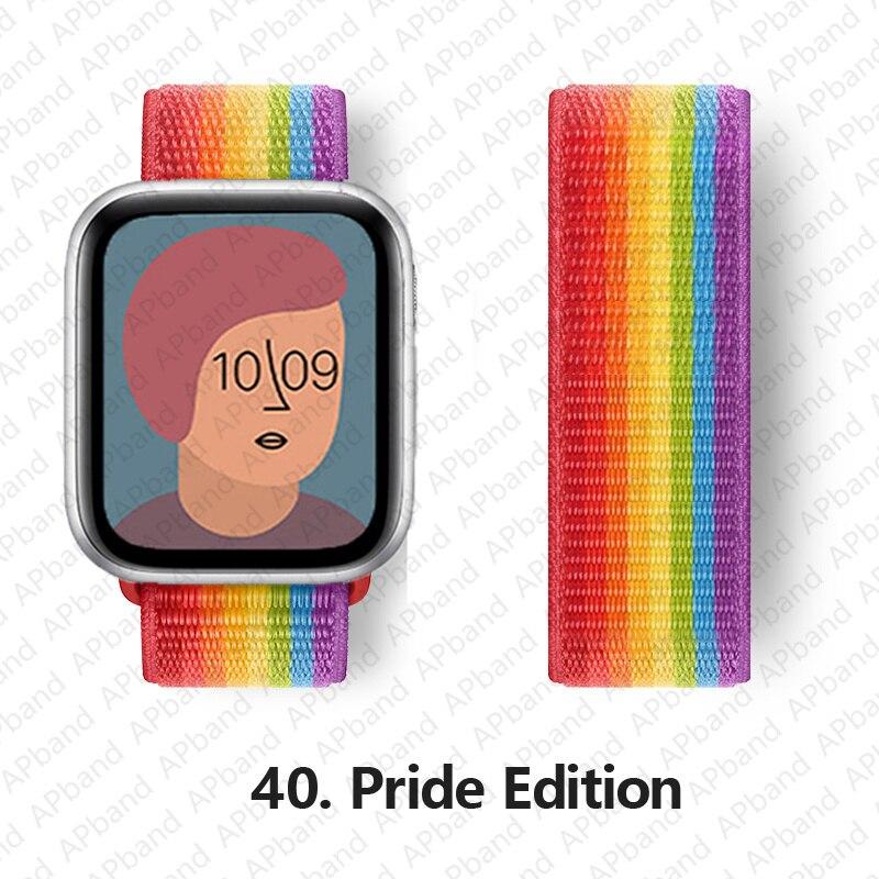 Nylon Band Voor Apple horlogeband 44mm 40mm 42mm 38mm 41mm 45mm 41 45 smartwatch polsband riem lus armband iWatch 3 4 5 se 6 7