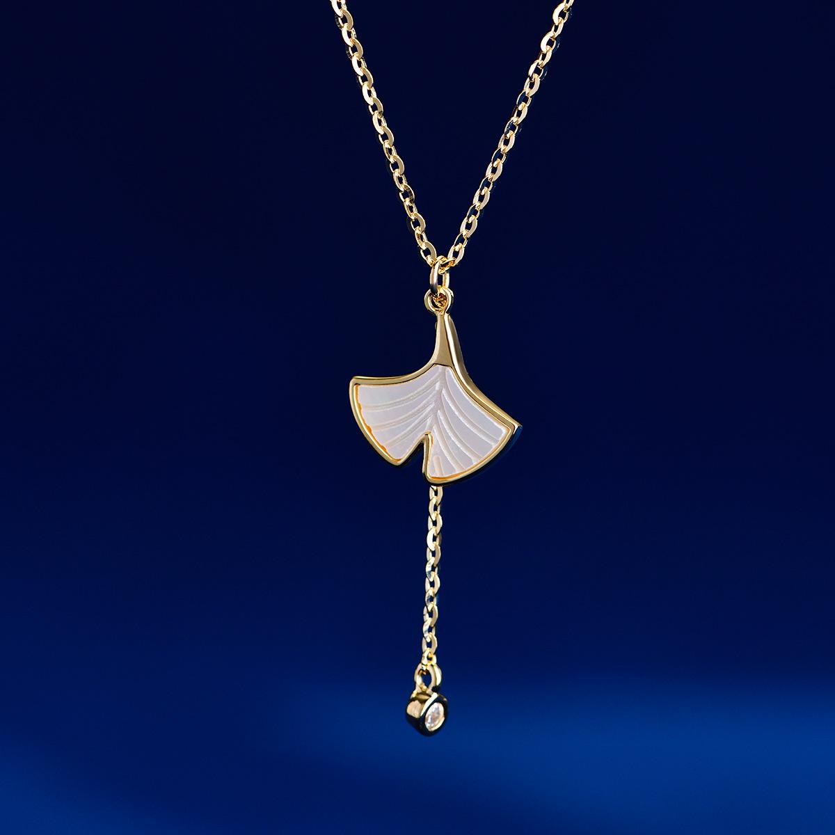 

Новое европейское и американское простое ожерелье из стерлингового серебра S925 с натуральной ракушкой в виде хвоста русалки, цепочка на ключицу для женщин золотистый