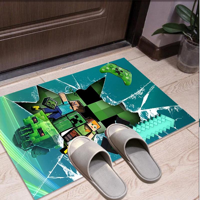 Tappeto con motivo Minecraft, Tappetino da interno/esterno, per Picnic, Sala giochi, Camera da letto, Ufficio, Soggiorno, Tappeto decorativo per la casa, Regalo di compleanno