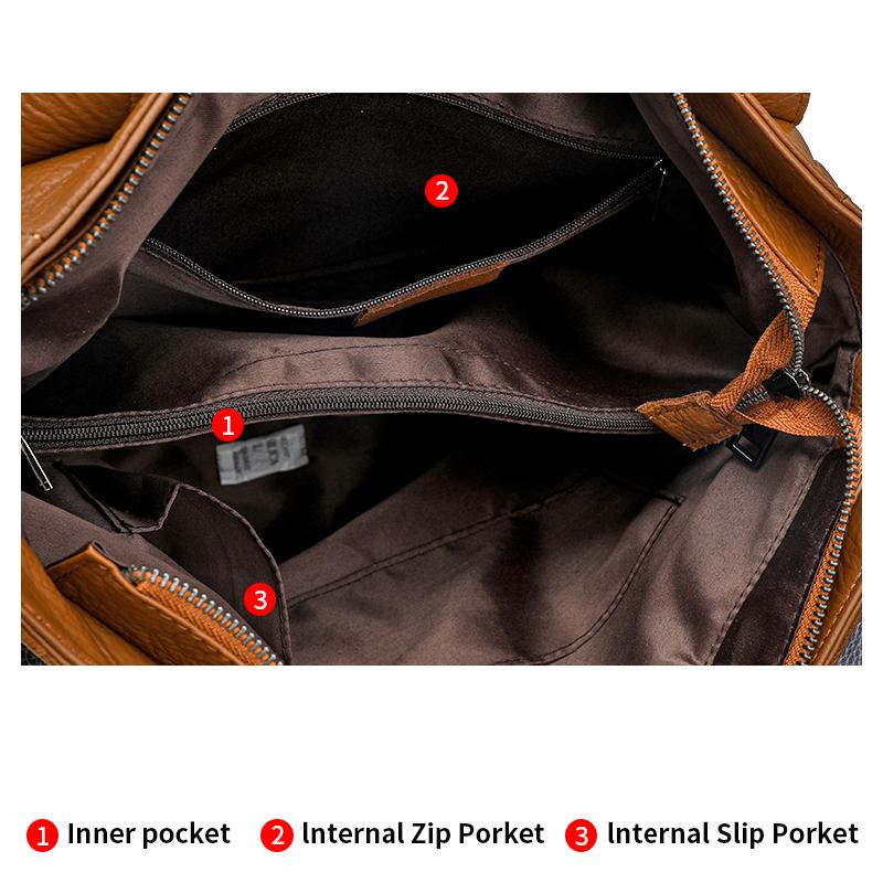 Genuine Leather Women's Handbags New Shoulder Messenger Bag Casual First Layer Cowhide Big Tote Bag Large Capacity Soft Fashion