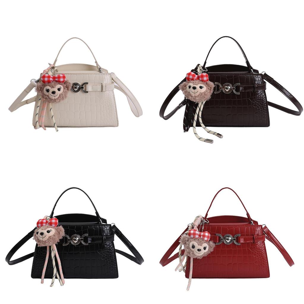 Cross Border Trend Small Faux Leather Handbag With Top Zip For Casual Daily Use