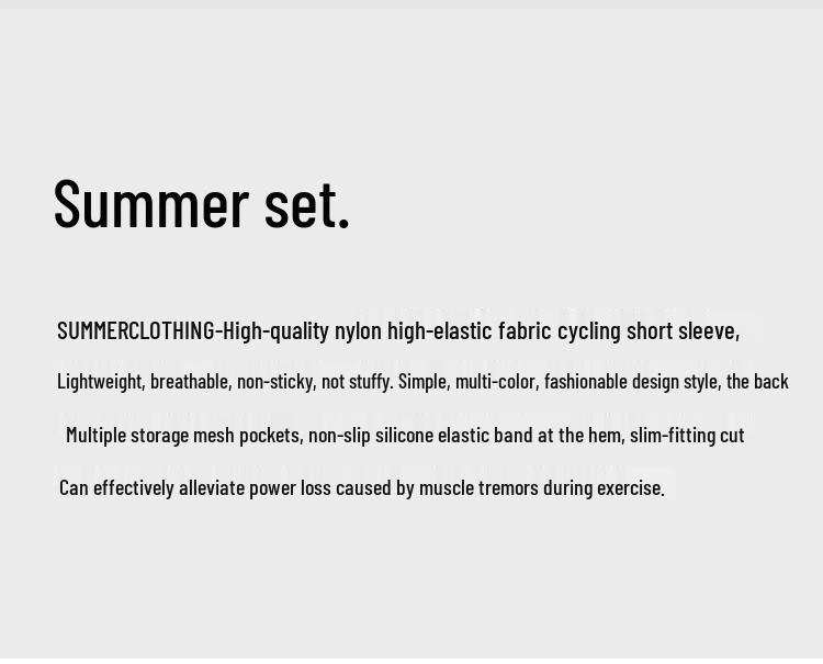 Nuckily Men's Summer Cycling Jersey & Short Sleeve Set for Road and Mountain Biking