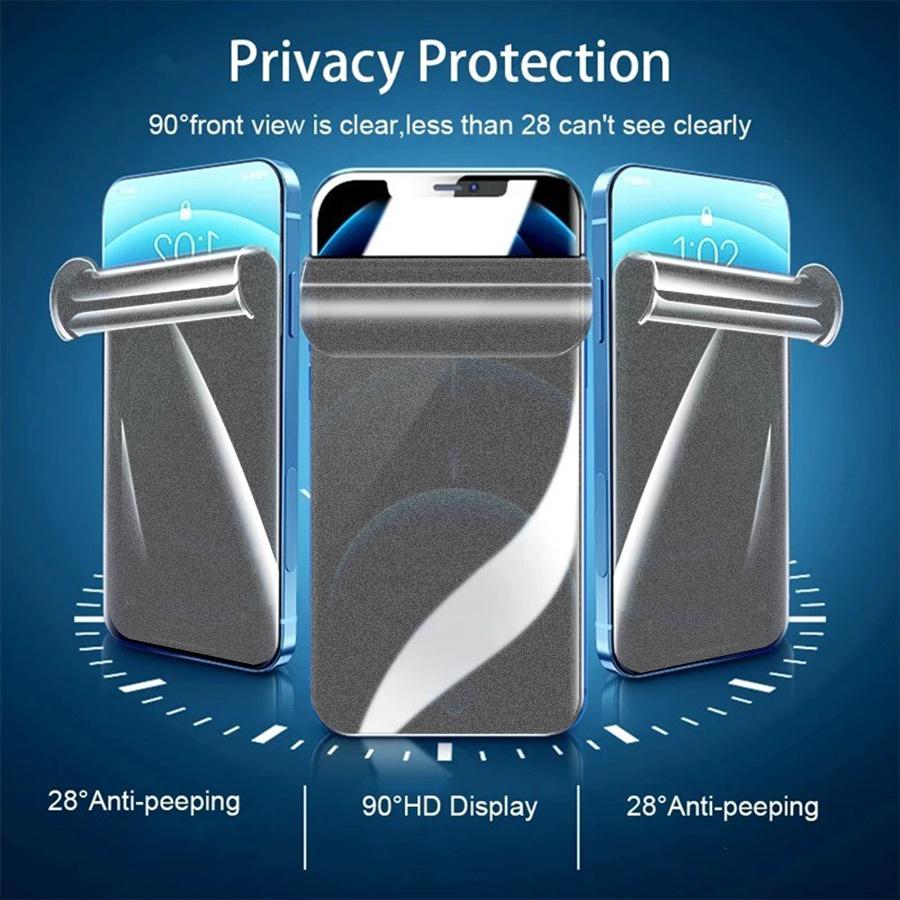 For iPhone 11 12 13 14 15 16e 16 17 Pro Max XR Air  Matte Privacy Soft Hydrogel Film Screen Protector