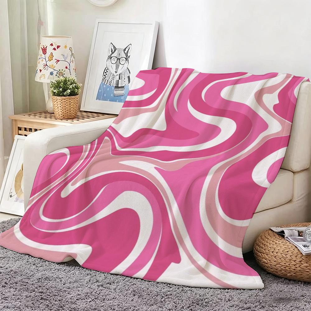 Classic Motif M-Marble Throw Soft Warm Throw Blanket for Bedroom Living Room Bed Travel Camping Picnic Gift