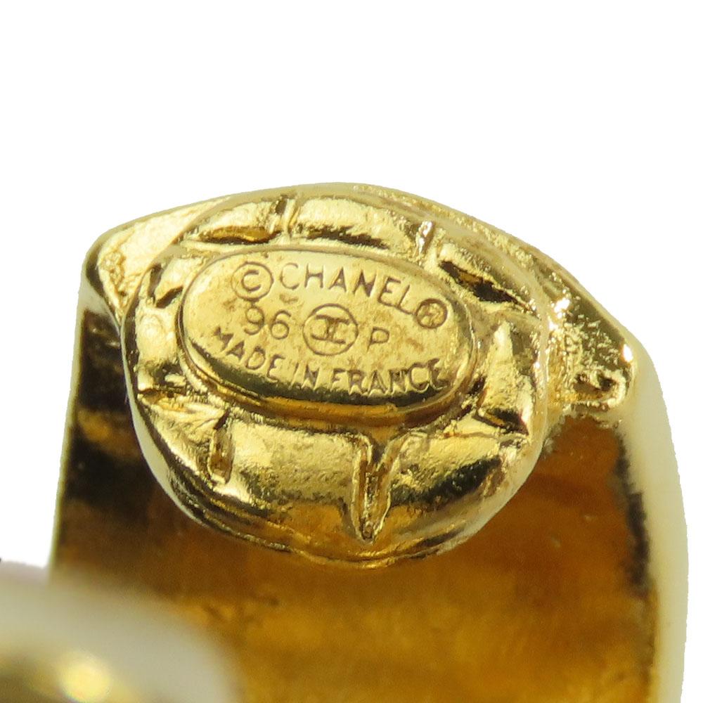 Used CHANEL Earring COCO Mark Metal 35.5g Gold Plating