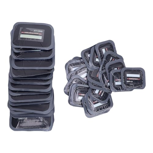 Qiilu Tire Patch Kit, Heavy-Duty Radial Repair Patches for Cars, Trucks, Buses, Tractors, Emergency Puncture Repair Tool, 40 Pieces of Rubber Patches