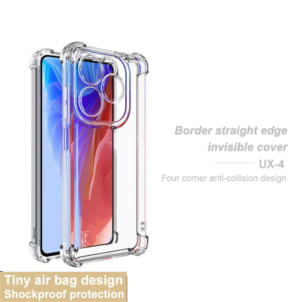 

IMAK UX-4 Series Phone Case for Infinix Smart 8 4G/Smart 8 Pro 4G X6525B/Hot 40i X6528B/itel P55 4G Four Corner Shockproof Clear TPU Cover A