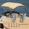 2 Pair of Deck Hinges with Quick Release Pins and Eye End Made from Marine Grade Stainless Steel for Bimini Tops