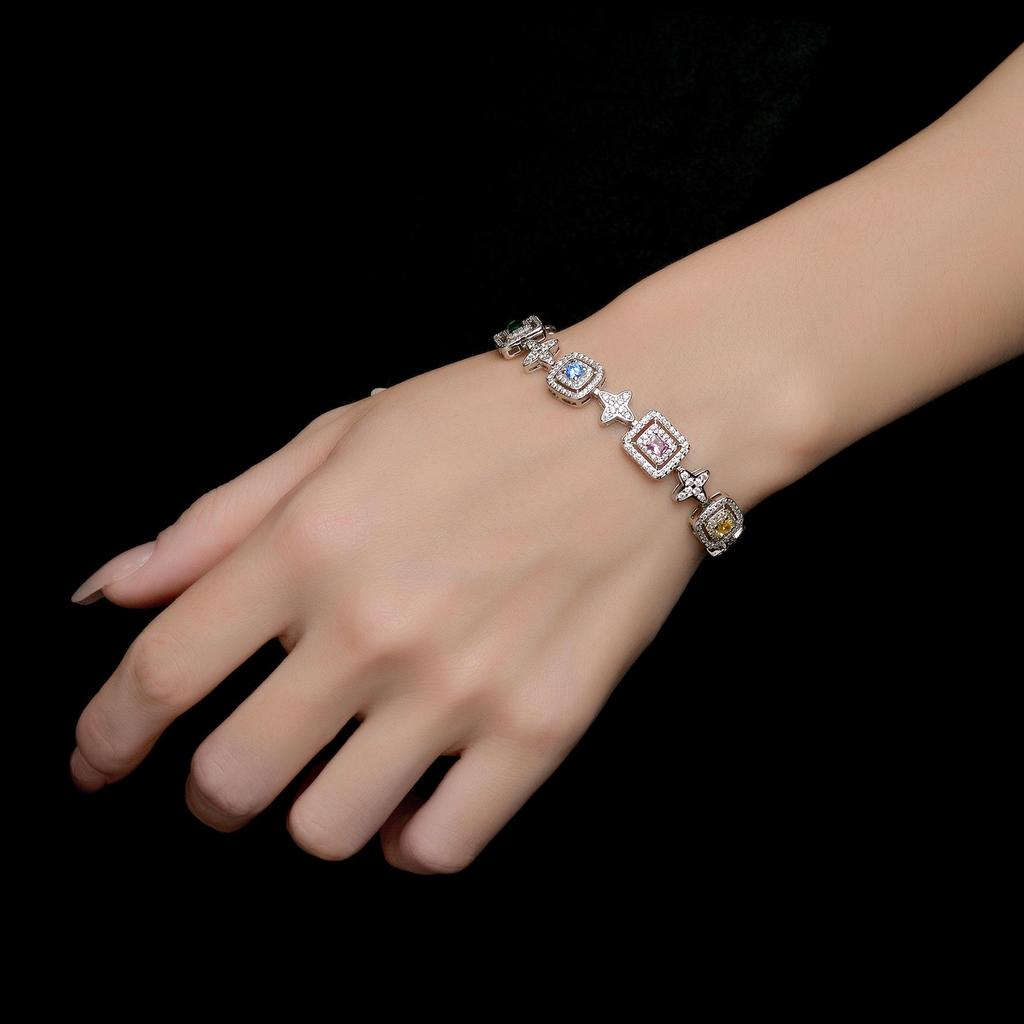 Retro Gem Tourmaline Candy Bracelet: Fashionable, Simple, Adjustable, Niche Japanese-Korean Style