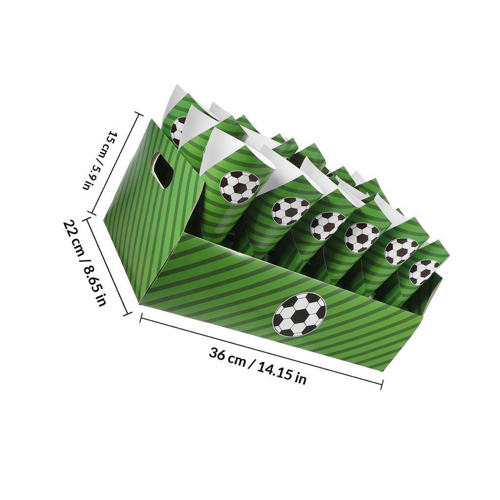 30Pcs Snack Cone Holder Popcorn Paper Cones Thickened Sports Theme Party Food Container Fries Chicken Baking Dessert Cup