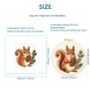 Cute Squirrel Hand Embroidery Kit, Set with 20 Cm Embroidery Hoop, Scissors and Needle Threader, DIY Wall for Bedroom