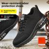 Men's Safety Shoes Rotating Button Men Sneakers Puncture-Proof Anti-smash Shoe Men Breathe Safety Shoes Air Cushion Steel Toe