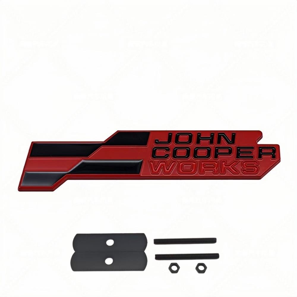 Adesivo Distintivo Metallo 3D JCW John Cooper Works Griglia Anteriore Emblema Portellone Posteriore Decalcomania