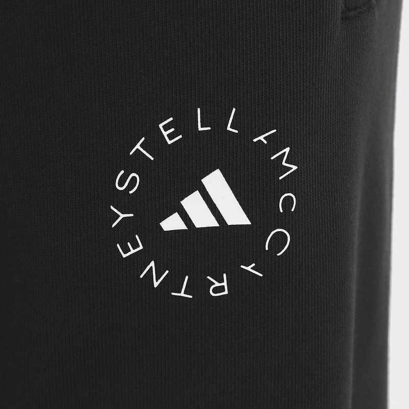 Adidas X Stella McCartney Collaboration McCartney Splitcuff Casual Soft Comfortable Solid High Waist Knitted Sweatpants Women Bottoms Black IW9852
